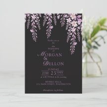 Casamento Floral Preto Lavanda Bege Macio Elegante