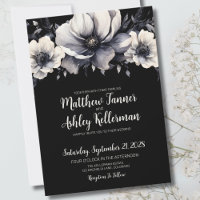 Casamento Floral Preto Sombrio Moderno