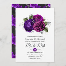 Casamento Floral Real Roxo e Prata