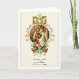 Convite Casamento Floral Religioso Católico Tradicional