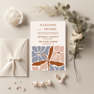 Convite Casamento Floral Retro Boho Chic