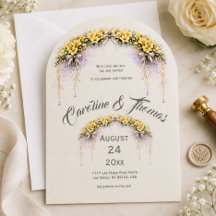 Casamento Floral Romântico Amarelo Canário de Free