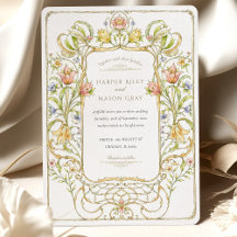 Casamento Floral Romântico Art Nouveau