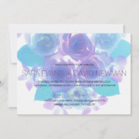 Casamento Floral Romântico de Azul Aqua Azul