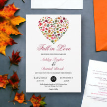 Casamento Floral Romântico de Folhas de Outono Ele