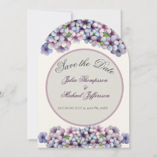 Convite Casamento Floral Romântico Poético Lilac Watercolo