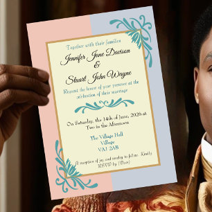 Convite Casamento Floral Romântico Rococo