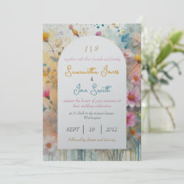 Convite Casamento floral rosa