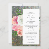 Casamento Floral Rosa Bege Cinza e Brilho Prata 2