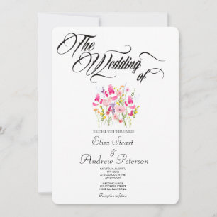 Convite Casamento Floral Rosa Luxo