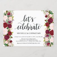 Casamento floral rosa Marsala Elopement Recepção
