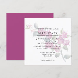 Convite Casamento Floral Rosa-Rosa-Bougainvillea do Medite
