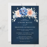 Casamento Floral Rosa-Rosa-Rosa-Cinzento-marinho A