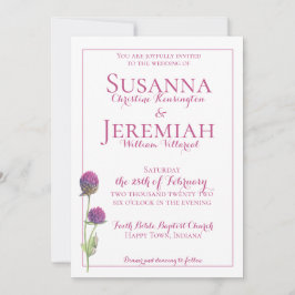 Convite Casamento Floral Rosa-Rosa-Vidro