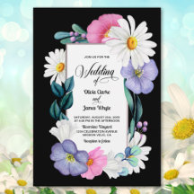 Casamento Floral Rosa Roxo em Preto