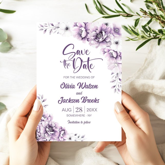 Convite Casamento Floral Rosa Salve a Data (Criador carregado)