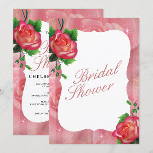 Convite Casamento Floral Rosa Victorian Dusty