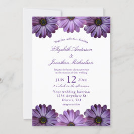Convite Casamento Floral Roxo