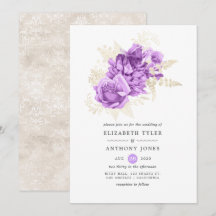 Casamento Floral Roxo e Marfim