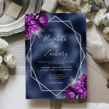 Casamento Floral Roxo Prata em Folha de Naval