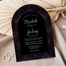 Casamento Floral Roxo Sombrio Preto Arco