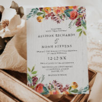 Casamento floral russo de outono cheio de arbustos