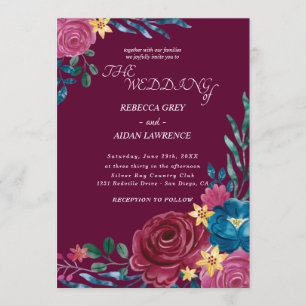 Convite Casamento floral russo elegante