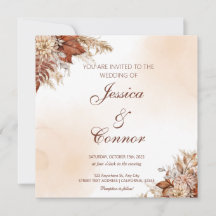 Casamento Floral Rustic Autumn Watercolor