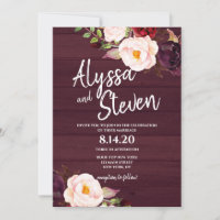 Casamento Floral Rustic Country Burgundy