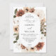 Convite Casamento Floral Rustic Neutral Boho (Frente)