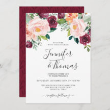 Casamento Floral Rustic Pink e Burgundy