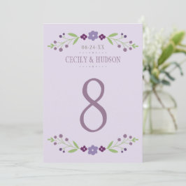 Convite Casamento Floral Rustic Purple e Green