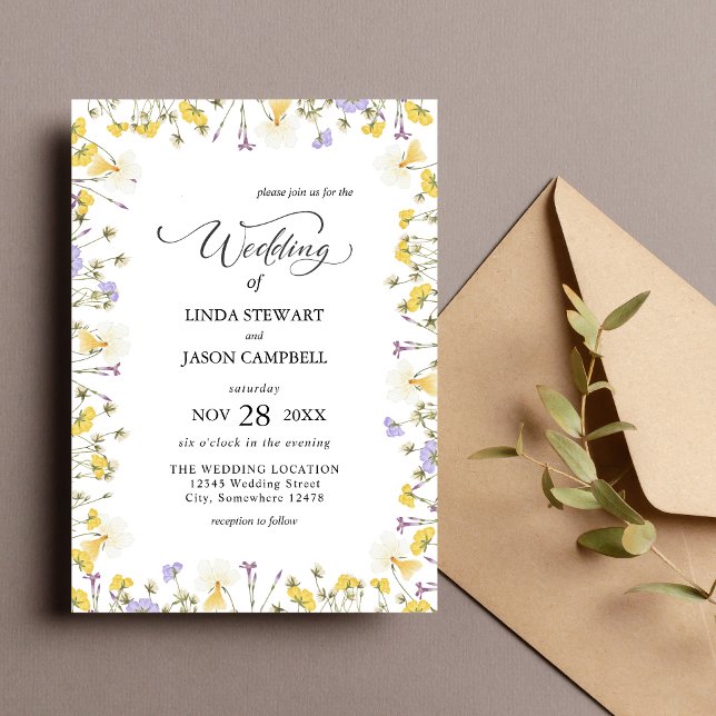 Convite Casamento Floral Rustic Watercolor Personalizado (Criador carregado)