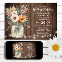 Casamento Floral Rustic Wildflower Barn Wood Count