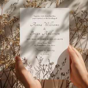 Convite Casamento Floral Rústico De Flores Rústicas