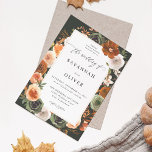 Convite Casamento Floral S2 Verde & Terra Cotta - Verde Es<br><div class="desc">Encontrem seus convidados para o casamento com seus convites de casamento Floral Green & Terra Cotta.</div>