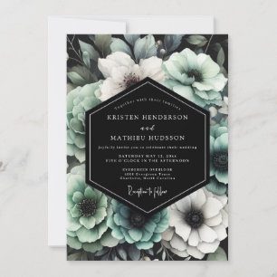 Convite Casamento Floral Salvia Mal-humorado