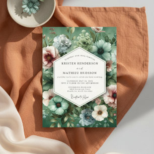 Convite Casamento Floral Salvia Nostalgia