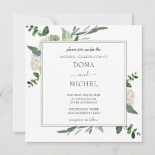 Convite Casamento Floral Selvagem de Summer Watercolor