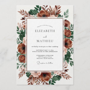Convite Casamento Floral Sienna Pintura