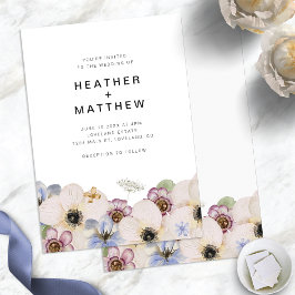 Convite Casamento Floral Simples Boho