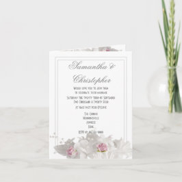 Convite Casamento floral simples e branco