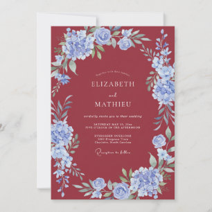 Convite Casamento Floral Sofisticado em Marrom