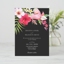 Convite Casamento floral tropical
