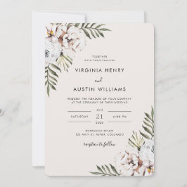 Convite Casamento Floral Tropical