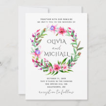 Casamento floral tropical aquarela. Flores do Hava