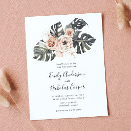 Convite Casamento Floral Tropical Boho