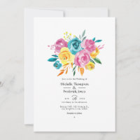 Casamento Floral Turquesa, Rosa e Amarelo