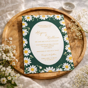 Convite Casamento Floral Verde Amarelo Elegante e Capricho