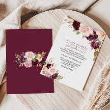 Casamento Floral Verde Blush Burgundy